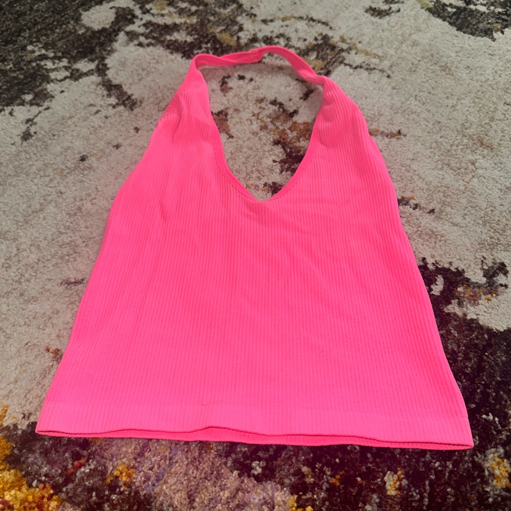 Bright Pink Halter Top